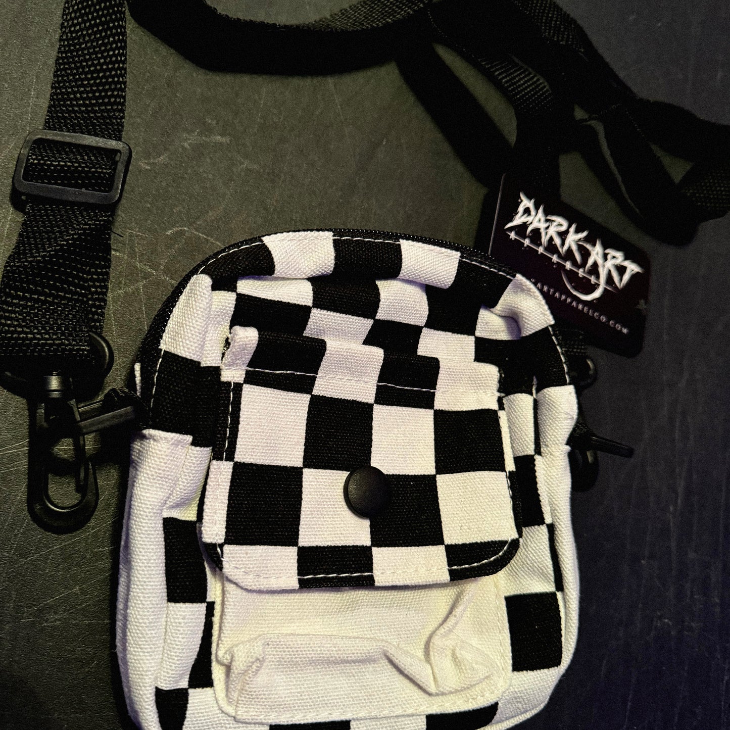CHECKERBOARD CROSSBODY BAG
