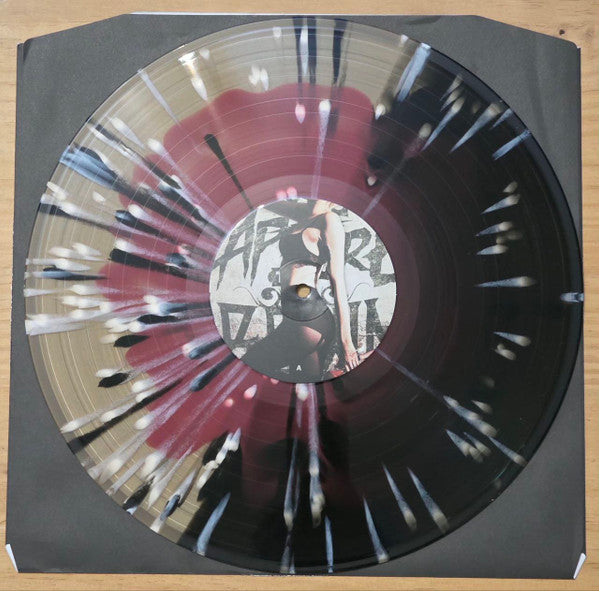 TIL DEATH - BURGUNDY IN BEER BLACK ICE HALF/HALF W/ BONE + BLACK SPLATTER