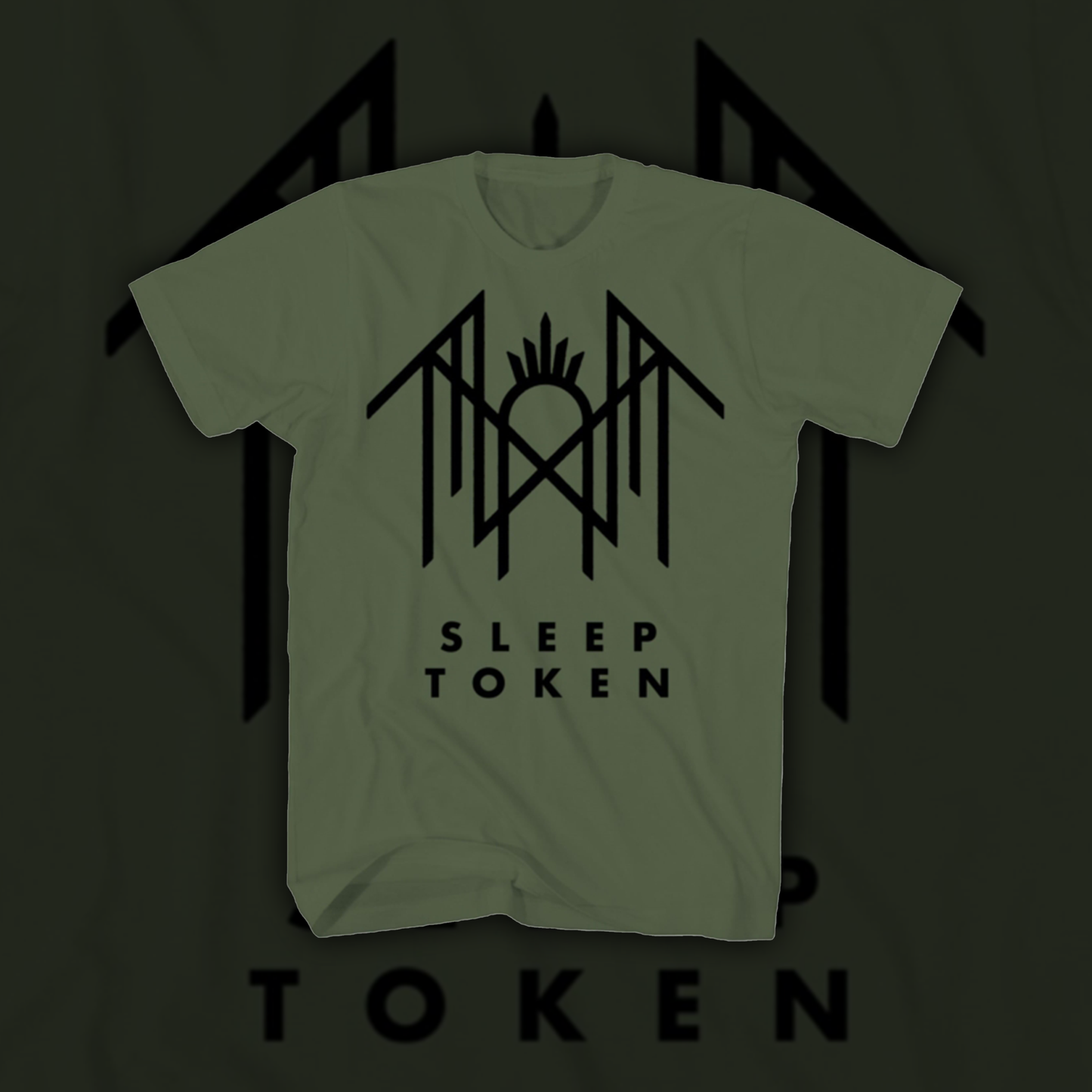 SLEEP TOKEN LOGO TEE - OLIVE