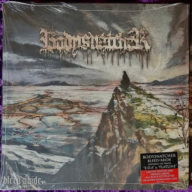 BLEED-ABIDE - ORANGE CRUSH W/ BLACK ICE SPLATTER VINYL