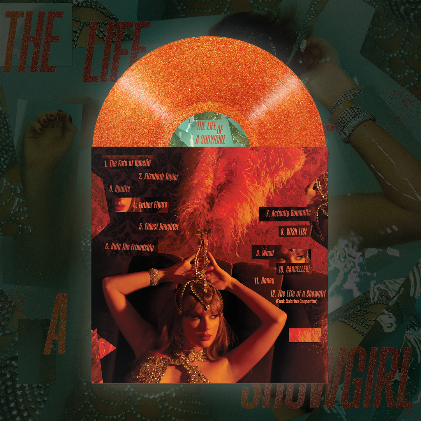 THE LIFE OF A SHOWGIRL - SWEAT AND VANILLA PERFUME PORTOFINO ORANGE GLITTER VINYL (PRE ORDER)