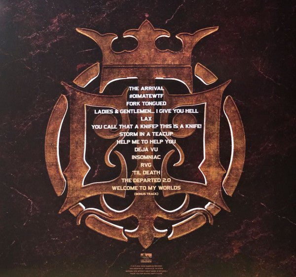 TIL DEATH - BURGUNDY IN BEER BLACK ICE HALF/HALF W/ BONE + BLACK SPLATTER