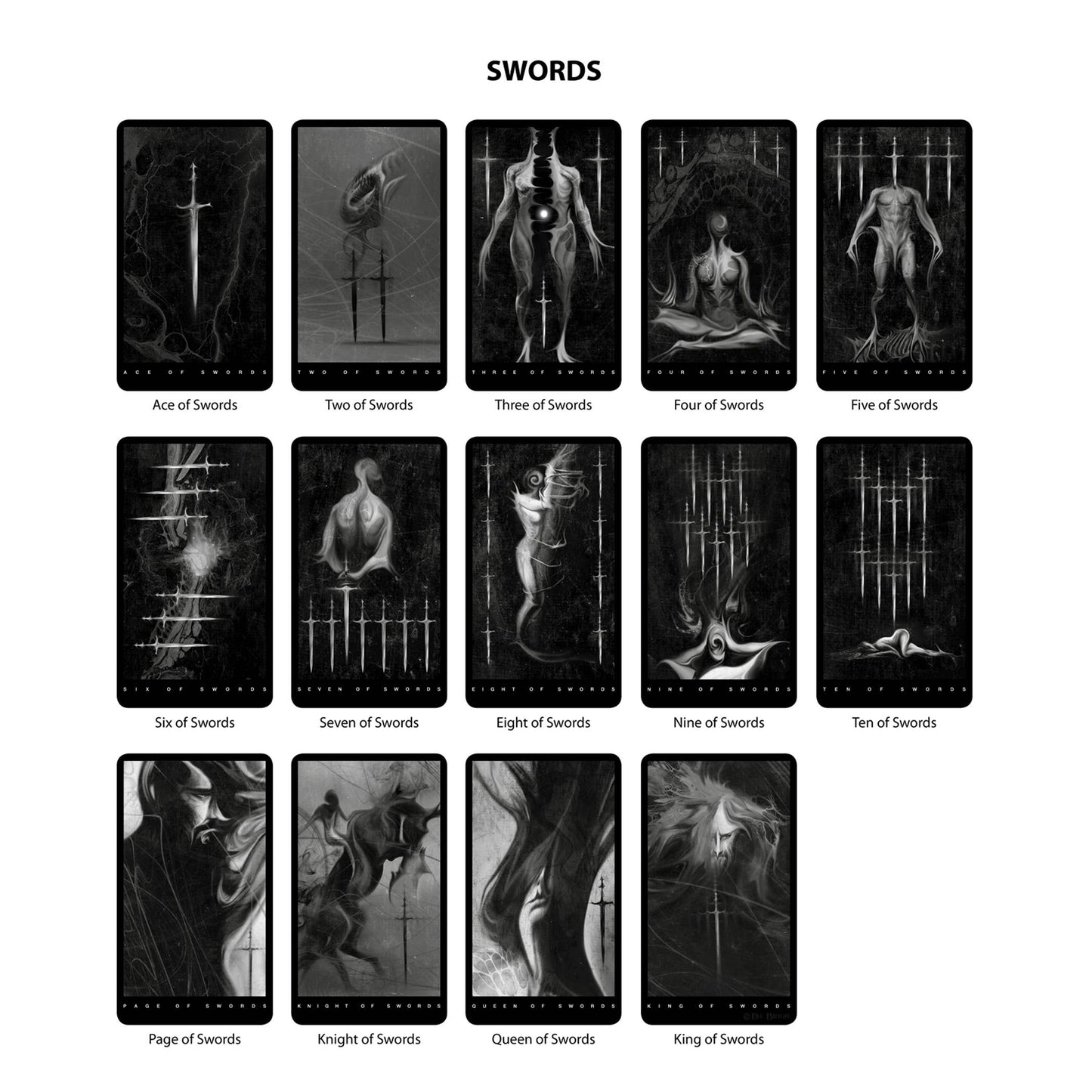 THE BLACK TAROT - MODERN TAROT CARDS DECK